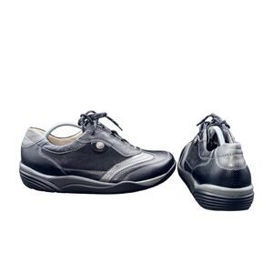 Waldläufer Women’s 9 UK 6.5 Black Leather Comfort Walking Shoes Lace Up